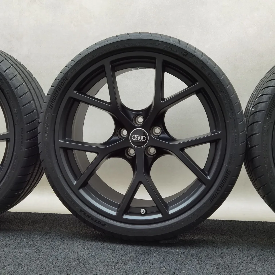 19 Zoll Audi 5-Y-Speichen Schwarz matt Sommerräder / Bridgestone Potenza Sport R2 Enliten 265/30 R19 – Bild 5