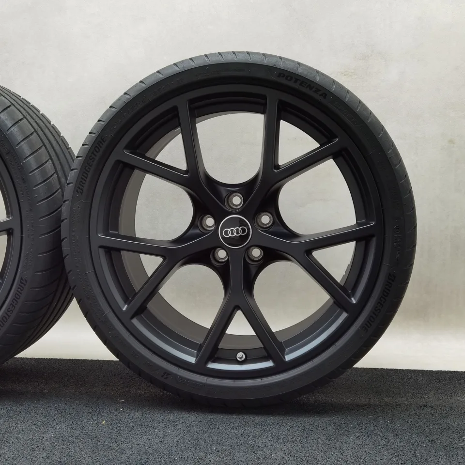 19 Zoll Audi 5-Y-Speichen Schwarz matt Sommerräder / Bridgestone Potenza Sport R2 Enliten 265/30 R19 – Bild 6