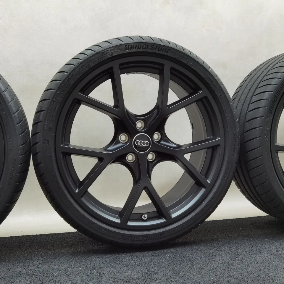 19 Zoll Audi 5-Y-Speichen Schwarz matt Sommerräder / Bridgestone Potenza Sport R2 Enliten 265/30 R19 – Bild 4
