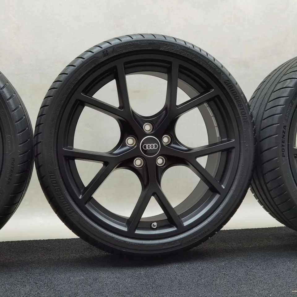 19 Zoll Audi 5-Y-Speichen Schwarz matt Sommerräder / Bridgestone Potenza Sport R2 Enliten 265/30 R19 – Bild 4