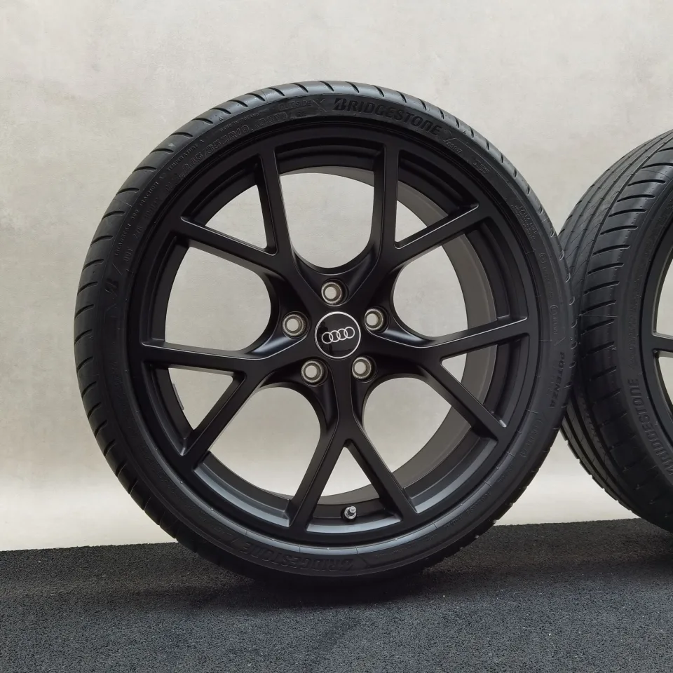 19 Zoll Audi 5-Y-Speichen Schwarz matt Sommerräder / Bridgestone Potenza Sport R2 Enliten 265/30 R19 – Bild 3