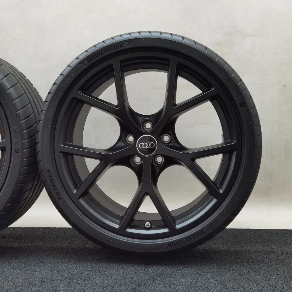 19 Zoll Audi 5-Y-Speichen Schwarz matt Sommerräder / Bridgestone Potenza Sport R2 Enliten 265/30 R19 – Bild 6