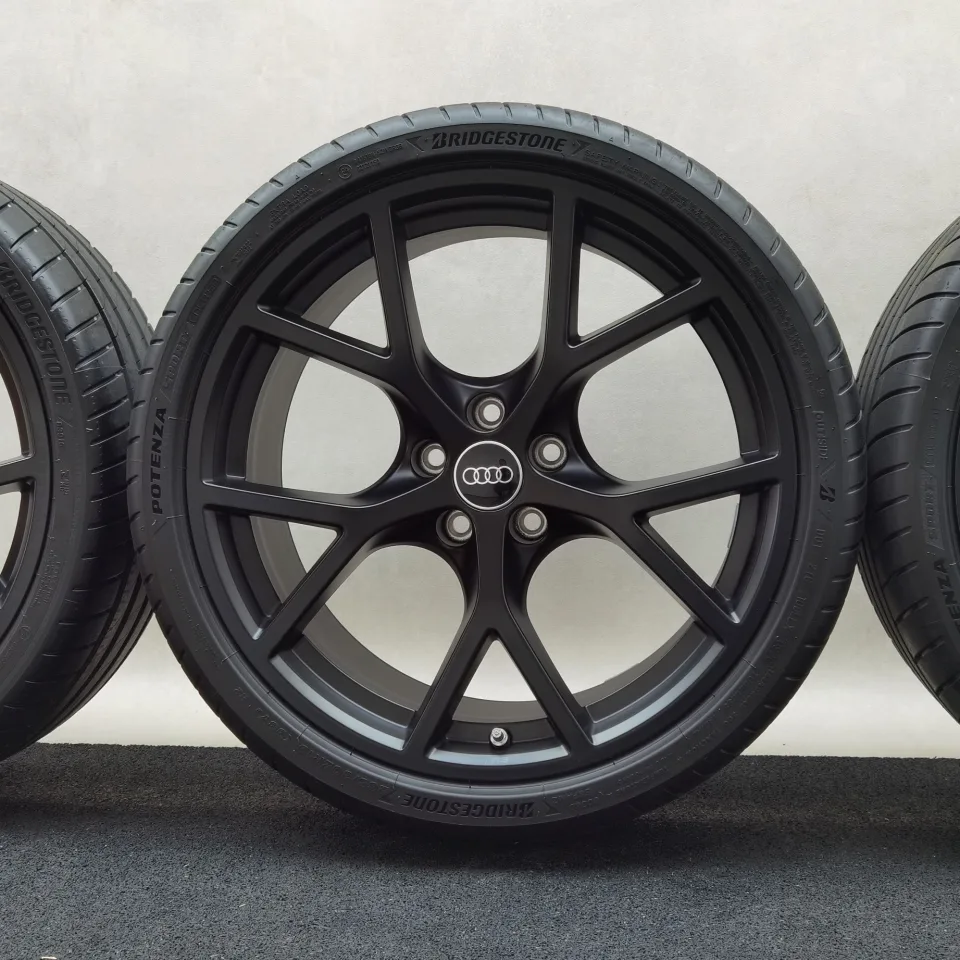 19 Zoll Audi 5-Y-Speichen Schwarz matt Sommerräder / Bridgestone Potenza Sport R2 Enliten 265/30 R19 – Bild 5