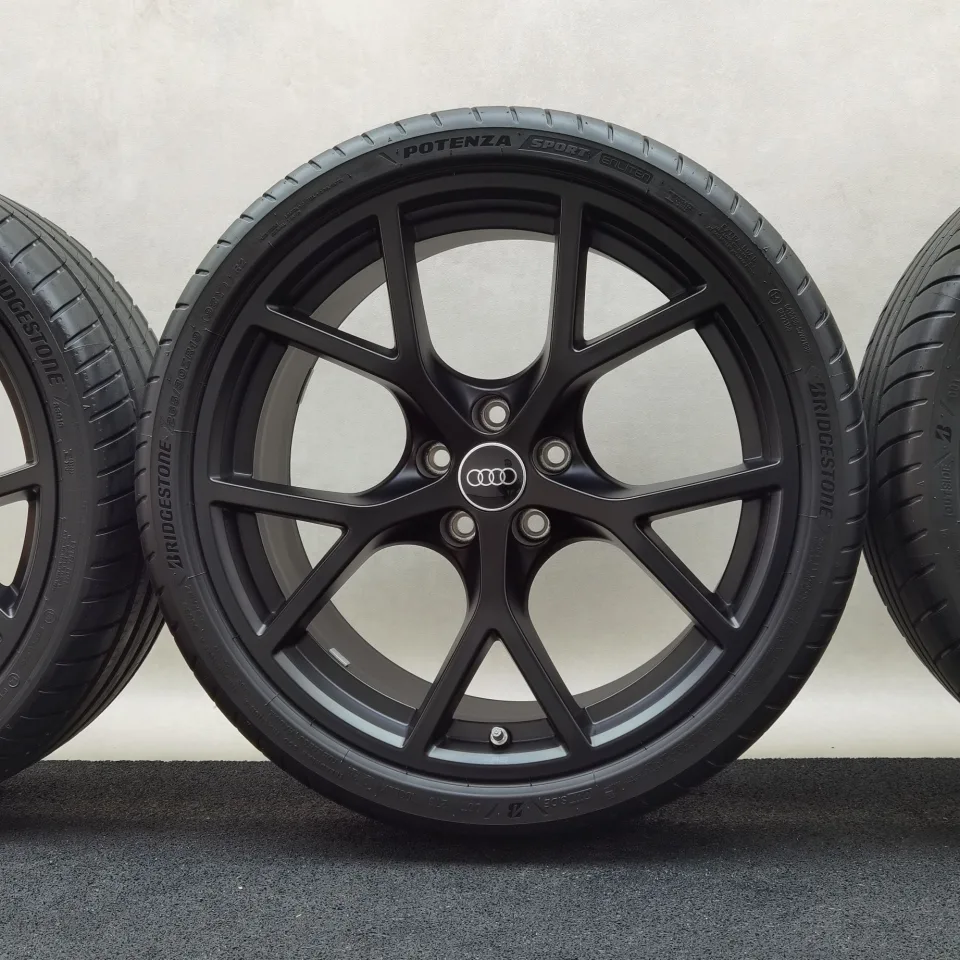 19 Zoll Audi 5-Y-Speichen Schwarz matt Sommerräder / Bridgestone Potenza Sport R2 Enliten 265/30 R19 – Bild 5