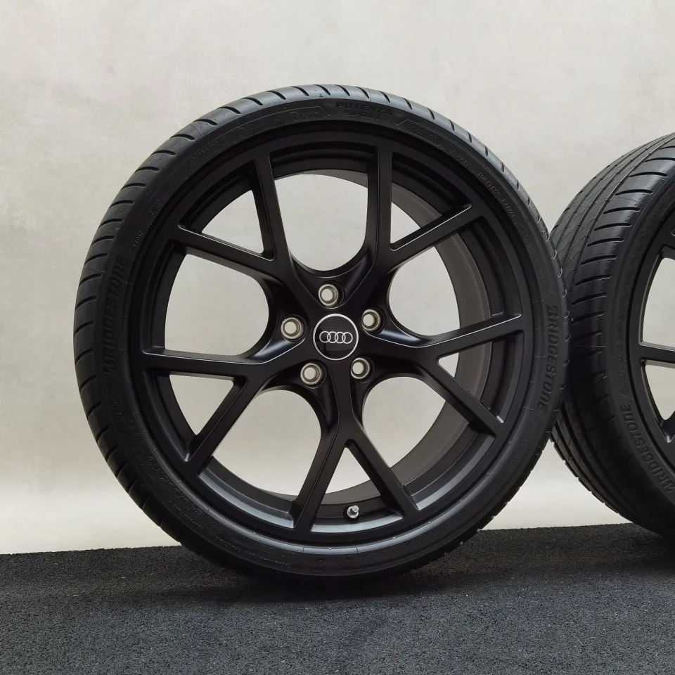 19 Zoll Audi 5-Y-Speichen Schwarz matt Sommerräder / Bridgestone Potenza Sport R2 Enliten 265/30 R19 – Bild 3