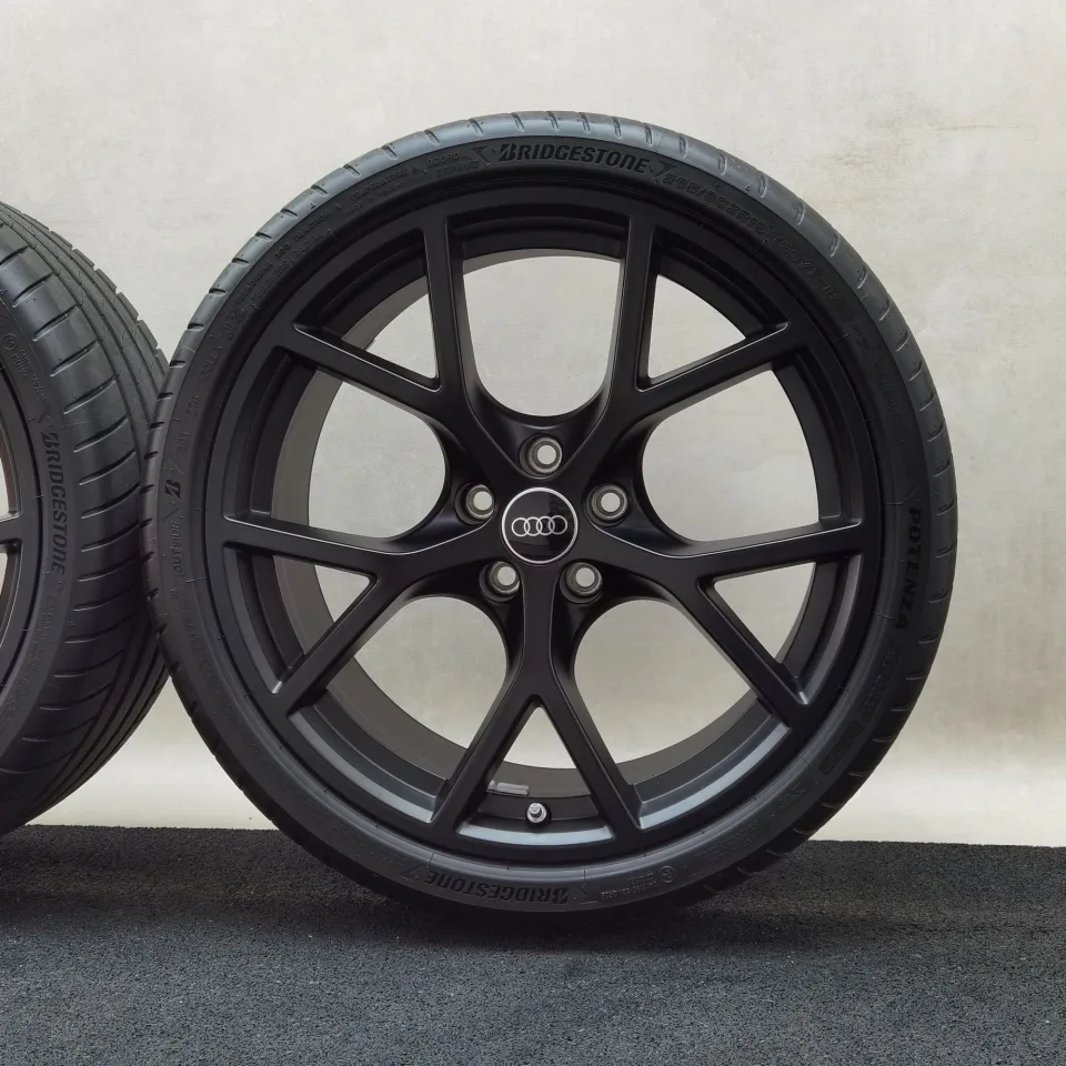 19 Zoll Audi 5-Y-Speichen Schwarz matt Sommerräder / Bridgestone Potenza Sport R2 Enliten 265/30 R19 – Bild 6