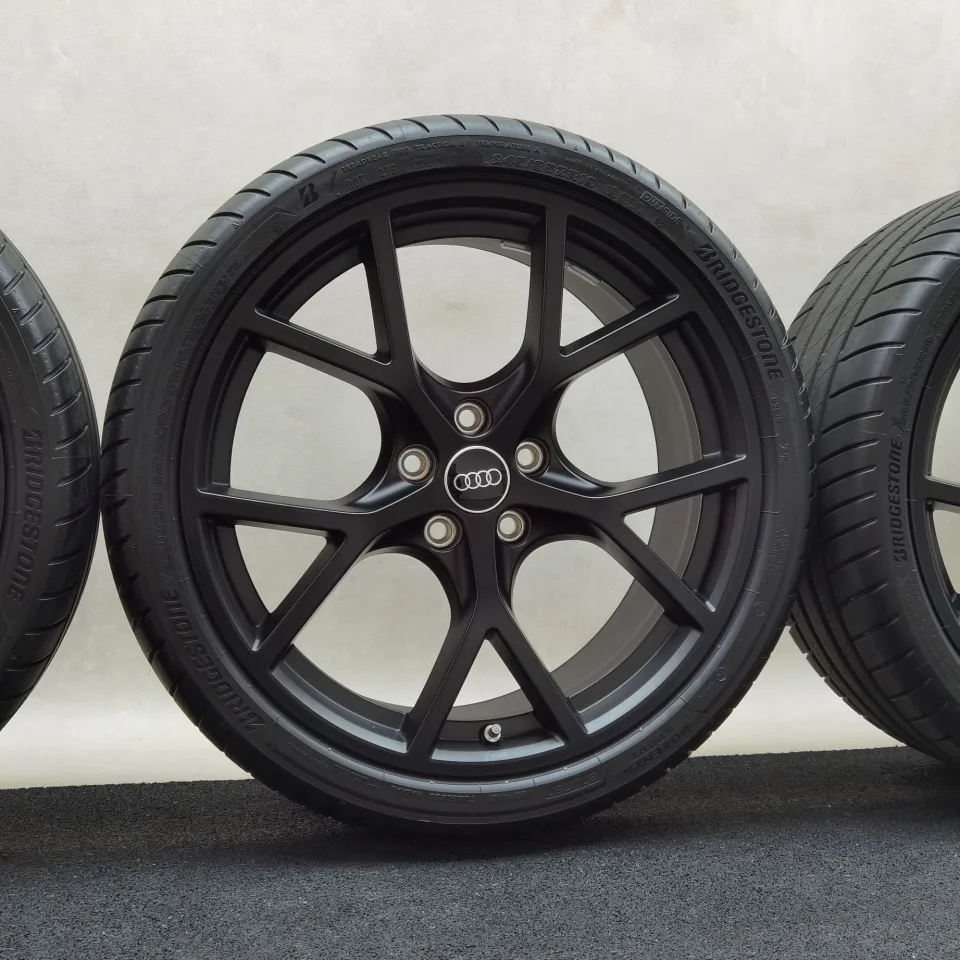 19 Zoll Audi 5-Y-Speichen Schwarz matt Sommerräder / Bridgestone Potenza Sport R2 Enliten 265/30 R19 – Bild 4