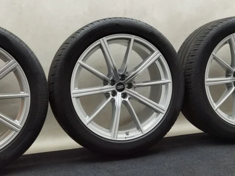22 Zoll Audi 10-Speichen-Stern Silber Sommerräder / Hankook Ventus S1 evo3 SUV (K127A) 295/40 R22