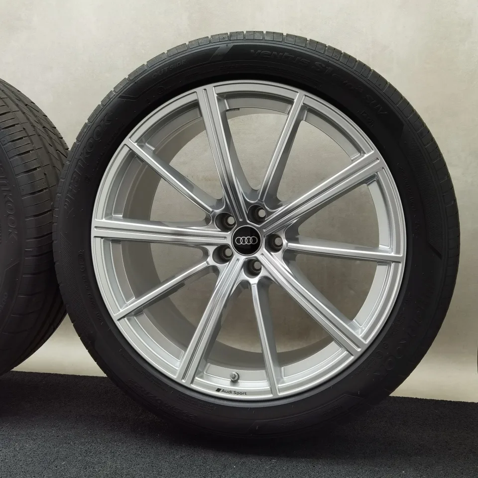 22 Zoll Audi 10-Speichen-Stern Silber Sommerräder / Hankook Ventus S1 evo3 SUV (K127A) 295/40 R22 – Bild 6