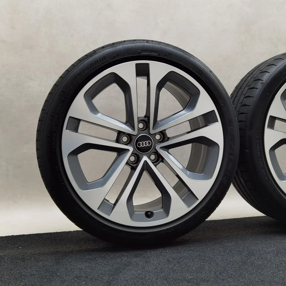 18 Zoll Audi 5-Doppelspeichen Graphitgrau, glanzgedreht Sommerräder / Falken Azenis FK520 (AO) 225/40 R18 – Bild 3