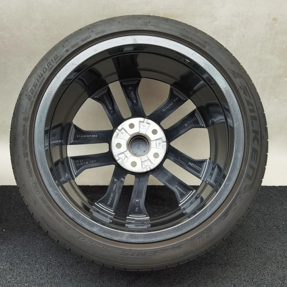 18 Zoll Audi 5-Doppelspeichen Graphitgrau, glanzgedreht Sommerräder / Falken Azenis FK520 (AO) 225/40 R18 – Bild 9
