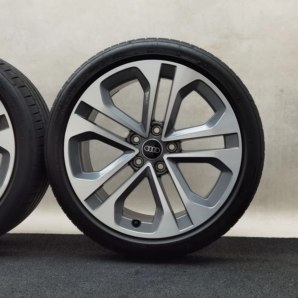 18 Zoll Audi 5-Doppelspeichen Graphitgrau, glanzgedreht Sommerräder / Falken Azenis FK520 (AO) 225/40 R18 – Bild 7