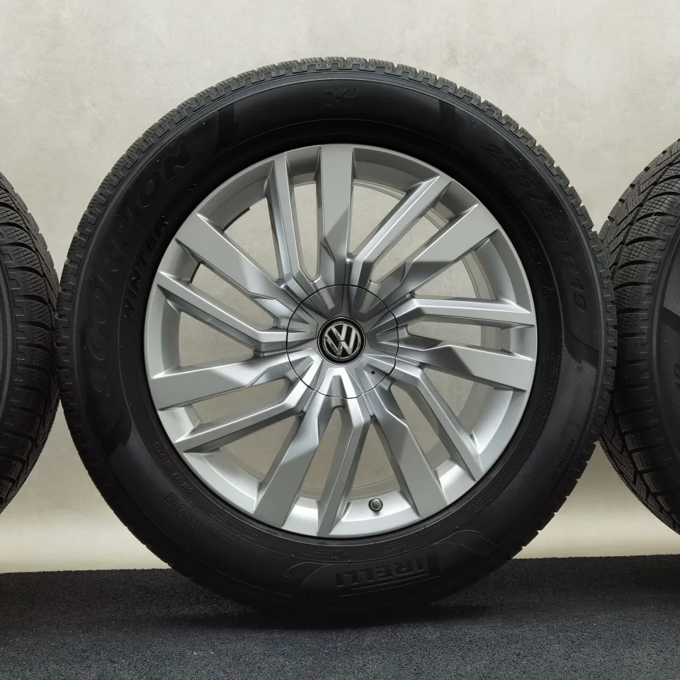 19 Zoll Volkswagen Osorno Silber Winterräder / Pirelli Scorpion Winter AO 255/55 R19 – Bild 4