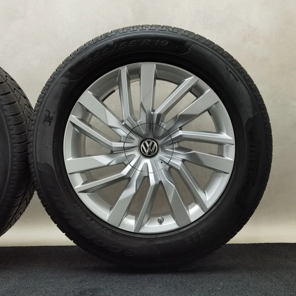 19 Zoll Volkswagen Osorno Silber Winterräder / Pirelli Scorpion Winter AO 255/55 R19 – Bild 6