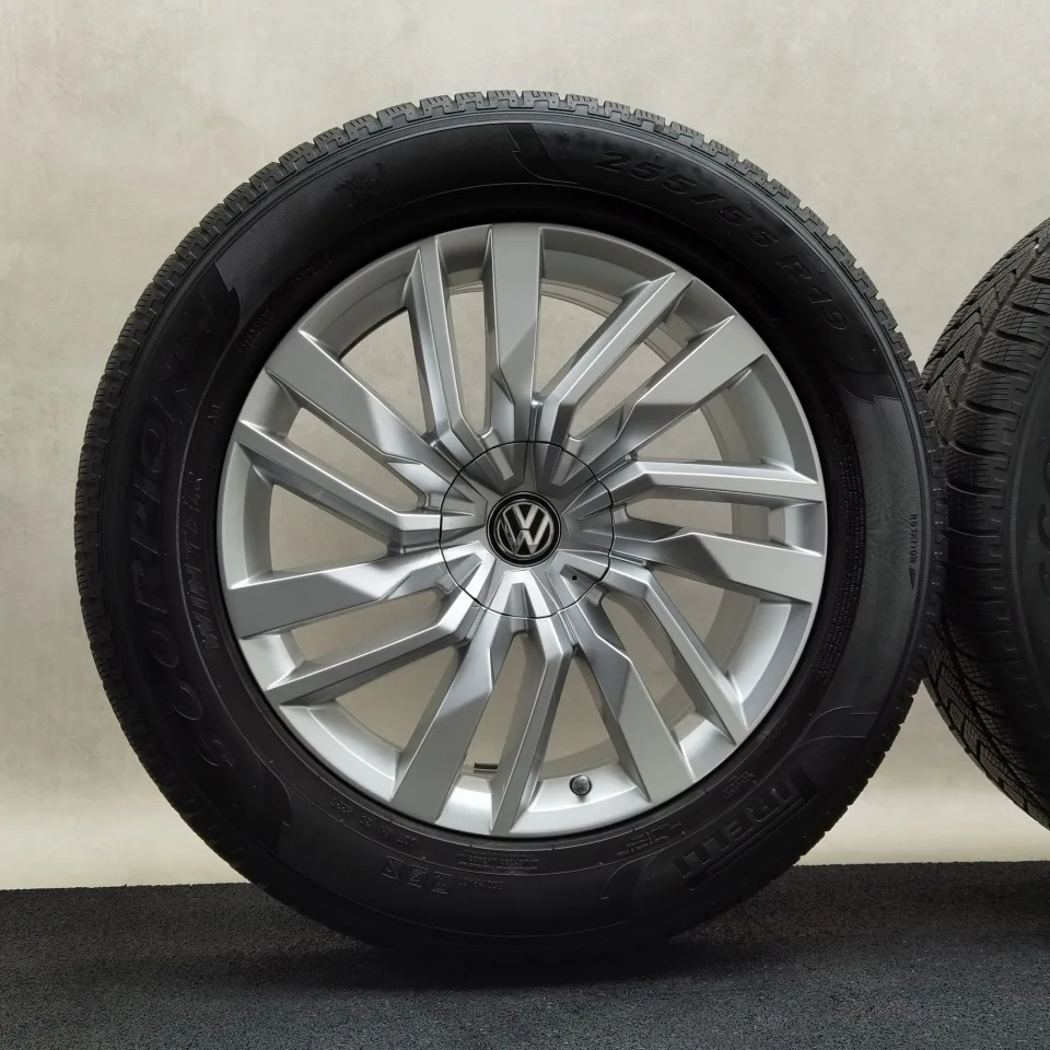 19 Zoll Volkswagen Osorno Silber Winterräder / Pirelli Scorpion Winter AO 255/55 R19 – Bild 3