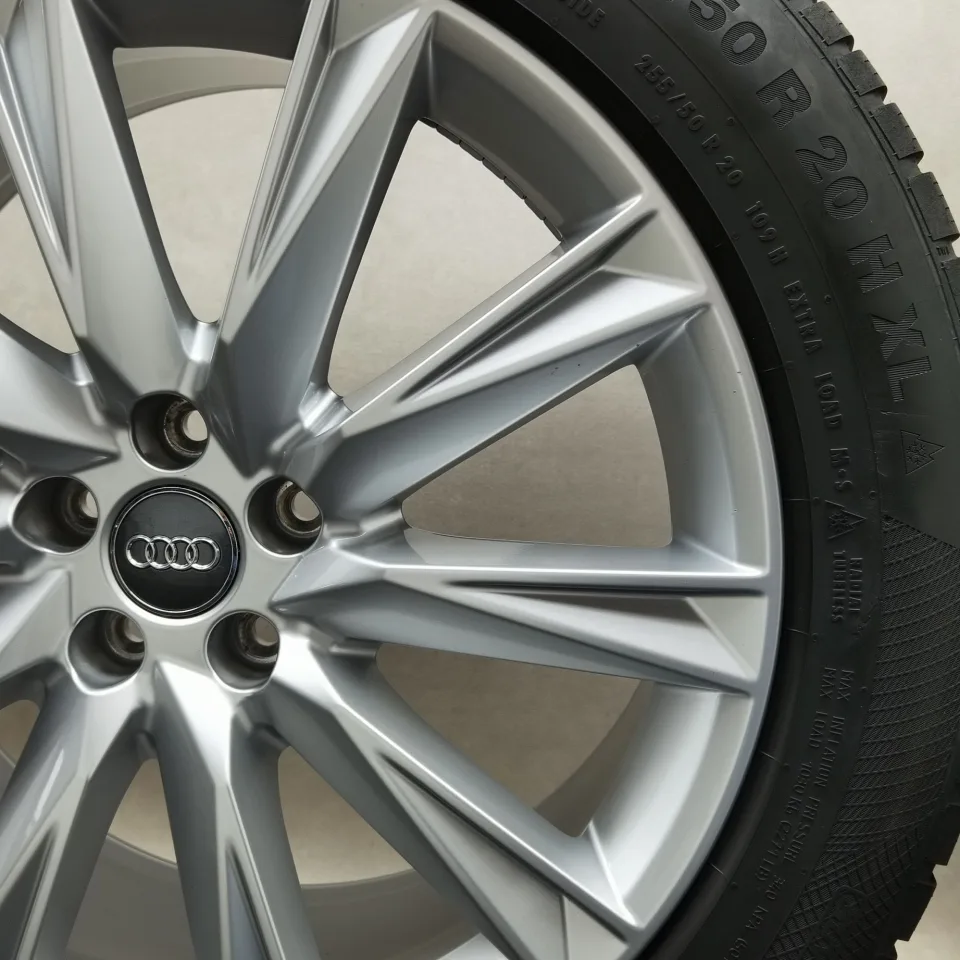 20 Zoll Audi 10-Speichen-Lamina Silber Winterräder / Continental WinterContact TS 850 P AO 255/50 R20 – Bild 7