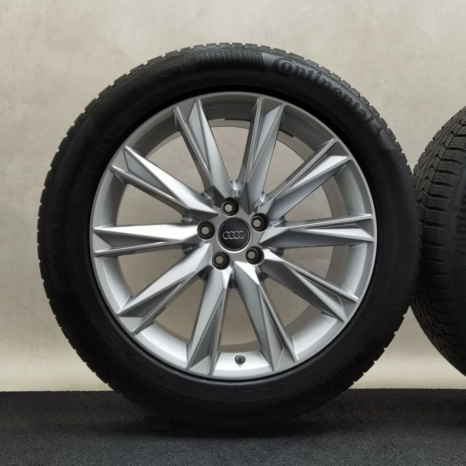 20 Zoll Audi 10-Speichen-Lamina Silber Winterräder / Continental WinterContact TS 850 P AO 255/50 R20 – Bild 3