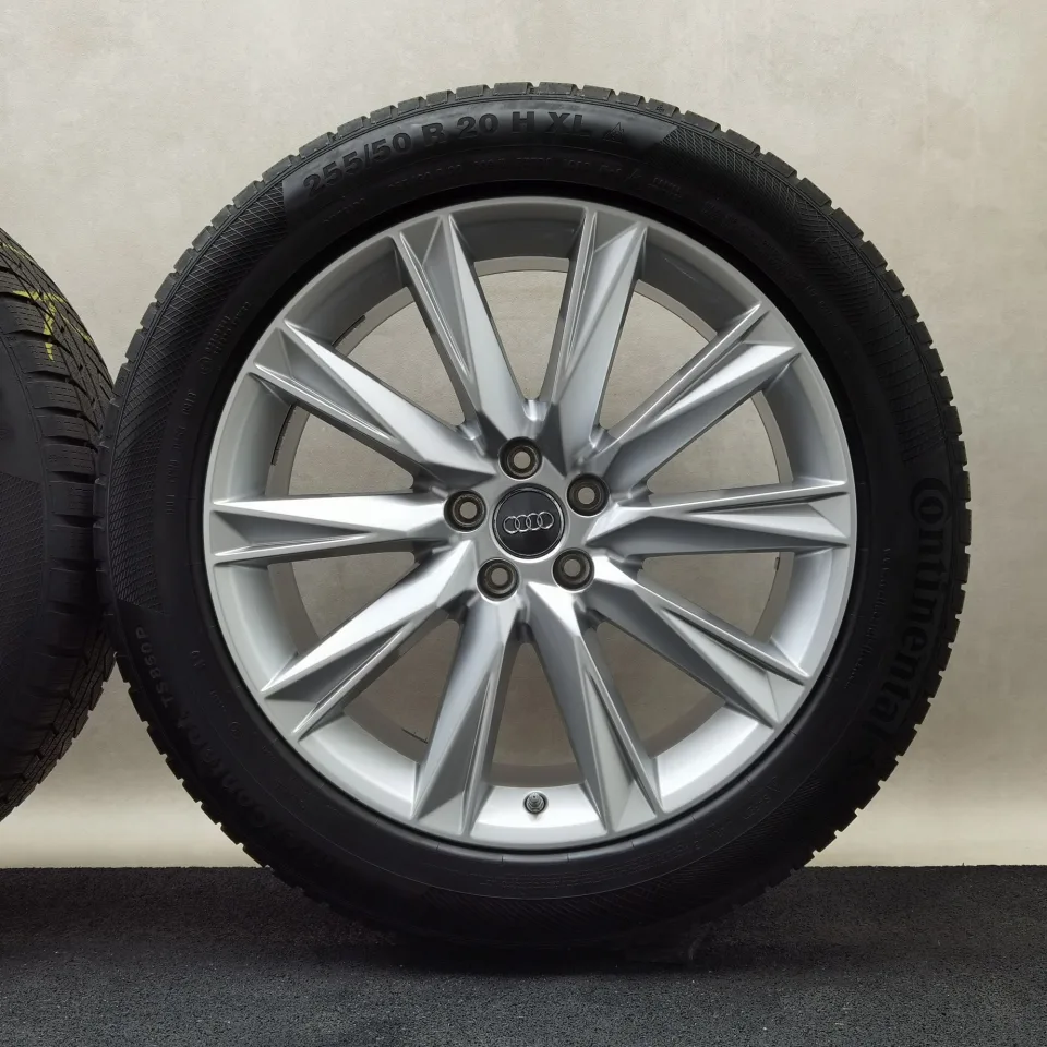 20 Zoll Audi 10-Speichen-Lamina Silber Winterräder / Continental WinterContact TS 850 P AO 255/50 R20 – Bild 8