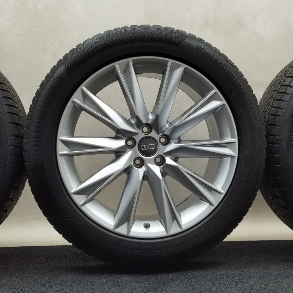 20 Zoll Audi 10-Speichen-Lamina Silber Winterräder / Continental WinterContact TS 850 P AO 255/50 R20 – Bild 4