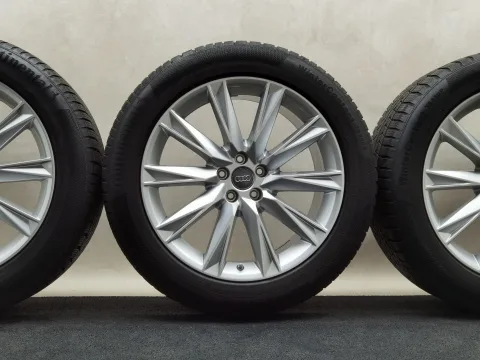 20 Zoll Audi 10-Speichen-Lamina Silber Winterräder / Continental WinterContact TS 850 P AO 255/50 R20