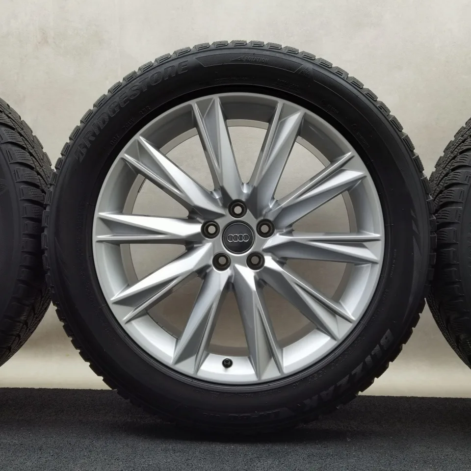 20 Zoll Audi 10-Speichen-Lamina Silber Winterräder / Bridgestone Blizzak LM-80 Evo AO 255/50 R20 – Bild 5