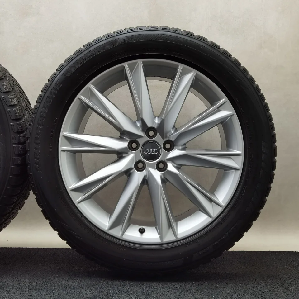 20 Zoll Audi 10-Speichen-Lamina Silber Winterräder / Bridgestone Blizzak LM-80 Evo AO 255/50 R20 – Bild 7