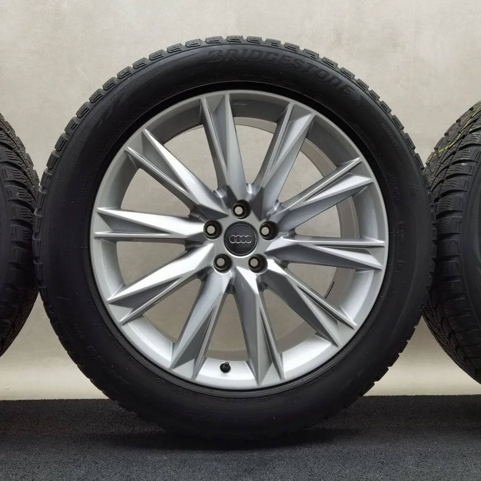 20 Zoll Audi 10-Speichen-Lamina Silber Winterräder / Bridgestone Blizzak LM-80 Evo AO 255/50 R20 – Bild 4