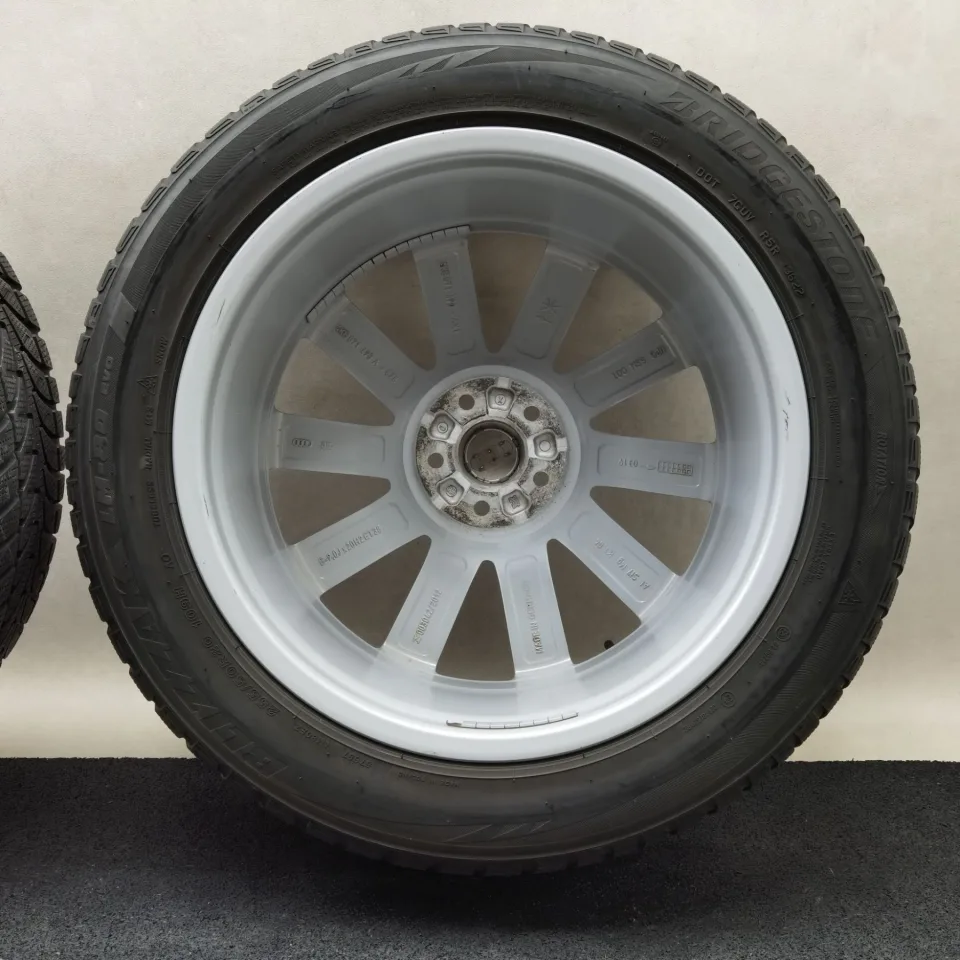 20 Zoll Audi 10-Speichen-Lamina Silber Winterräder / Bridgestone Blizzak LM-80 Evo AO 255/50 R20 – Bild 9