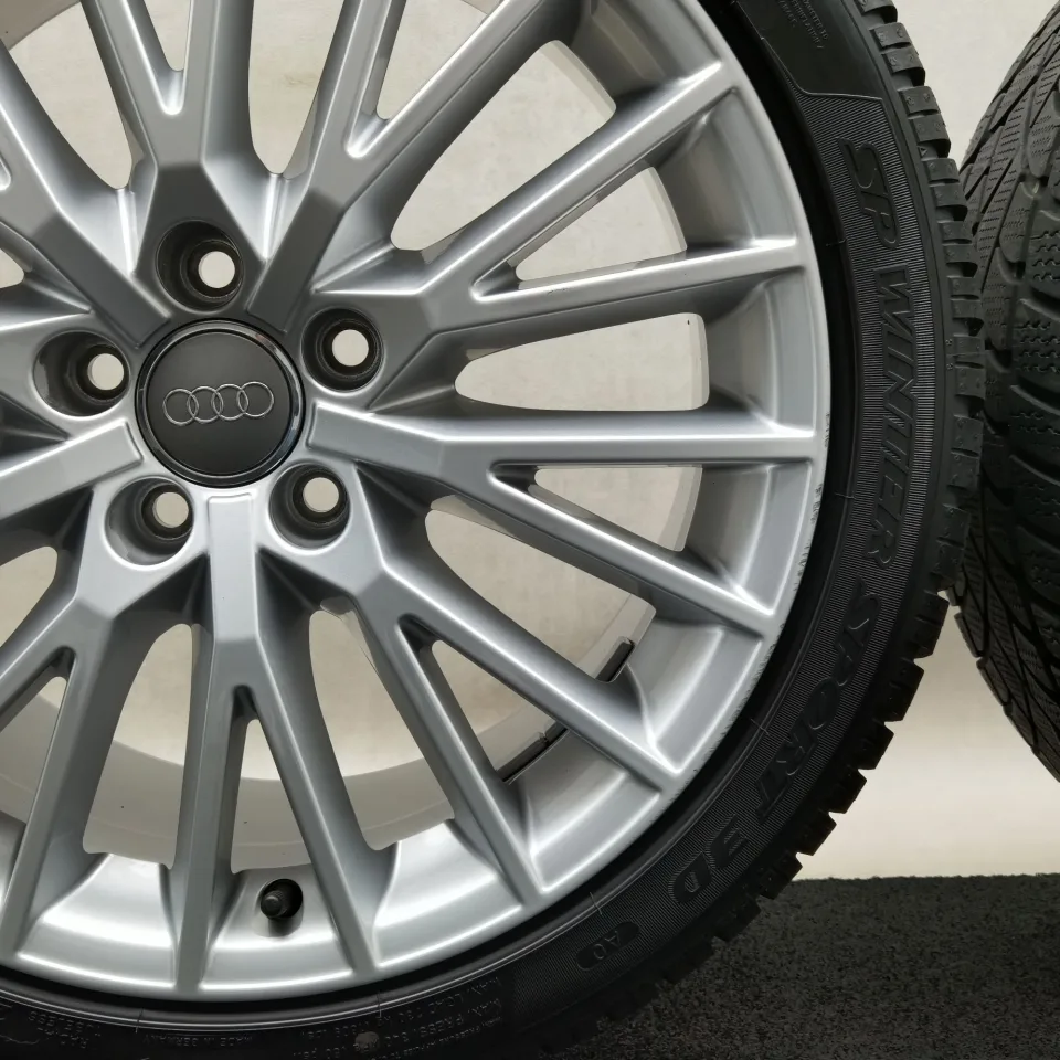 18 Zoll Audi 20-Speichen-V Silber Winterräder / Dunlop SP Winter Sport 3D AO 245/40 R18 – Bild 5