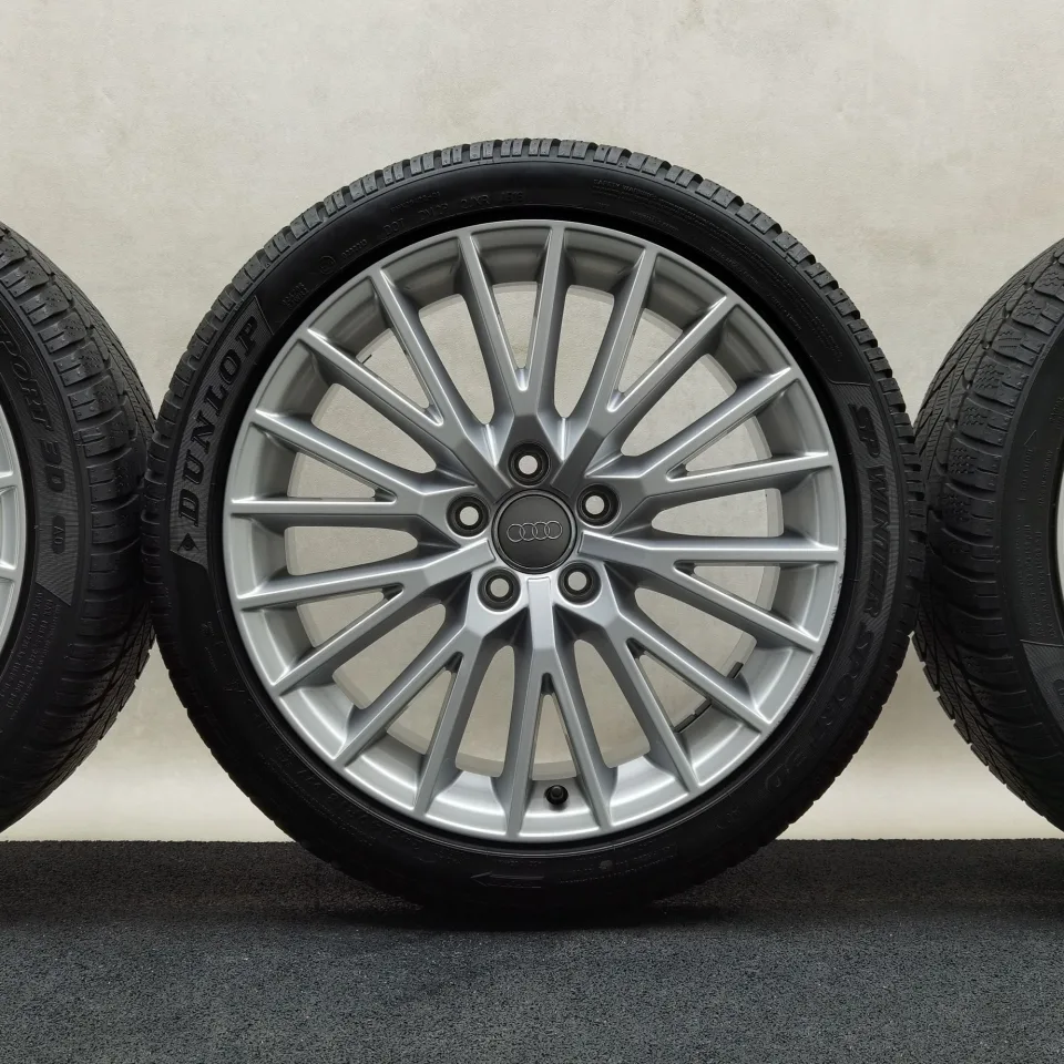 18 Zoll Audi 20-Speichen-V Silber Winterräder / Dunlop SP Winter Sport 3D AO 245/40 R18 – Bild 4