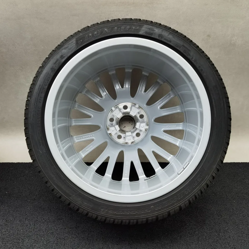18 Zoll Audi 20-Speichen-V Silber Winterräder / Dunlop SP Winter Sport 3D AO 245/40 R18 – Bild 9