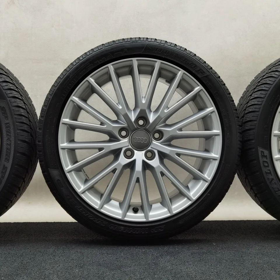 18 Zoll Audi 20-Speichen-V Silber Winterräder / Dunlop SP Winter Sport 3D AO 245/40 R18 – Bild 6