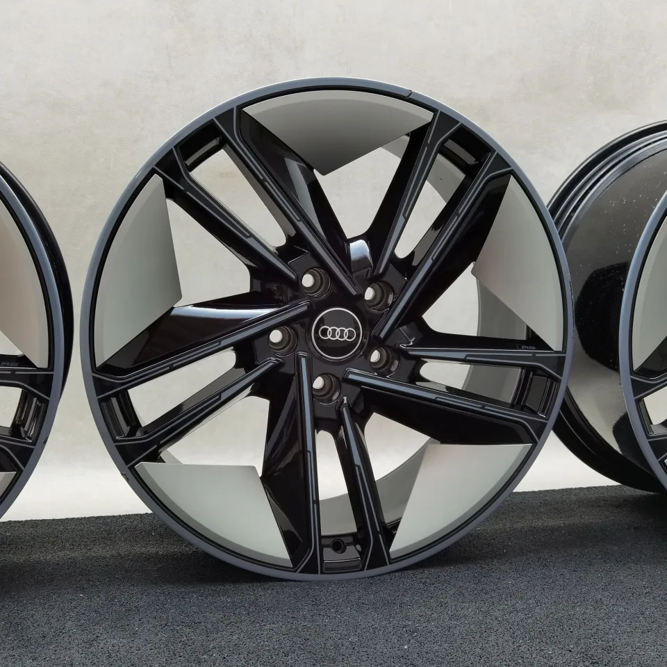 21 Zoll Audi 5-Doppelspeichen-Konkavmodul Schwarz glänzend mit Grafikdruck Alufelgen – Bild 5