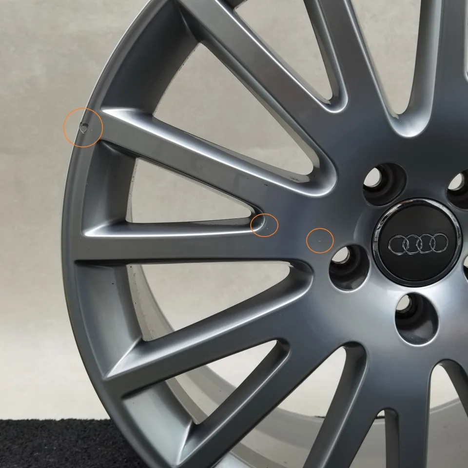 19 Zoll Audi 8-V-Speichen Silber Alufelgen – Bild 3