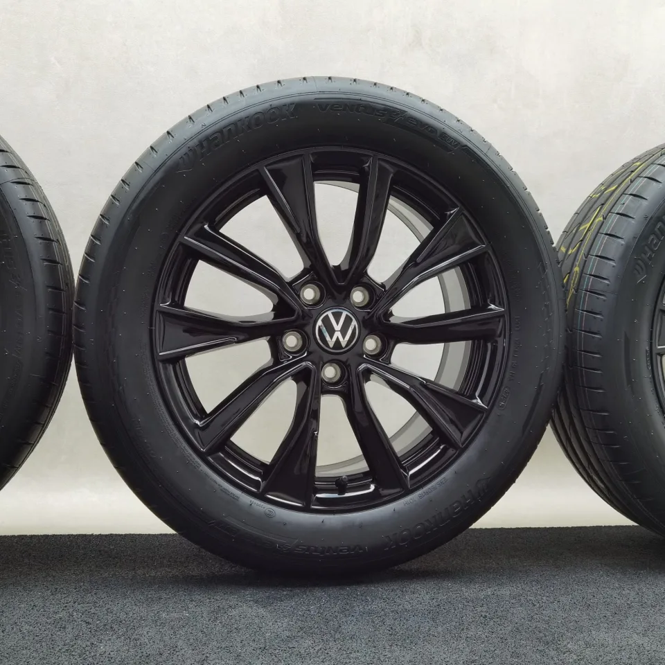18 Zoll Volkswagen Toshima Schwarz glänzend, glanzgedreht Sommerräder / Hankook Ventus evo SUV (K137A) 235/50 R18 – Bild 4