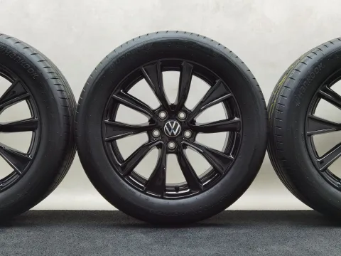 18 Zoll Volkswagen Toshima Schwarz glänzend, glanzgedreht Sommerräder / Hankook Ventus evo SUV (K137A) 235/50 R18