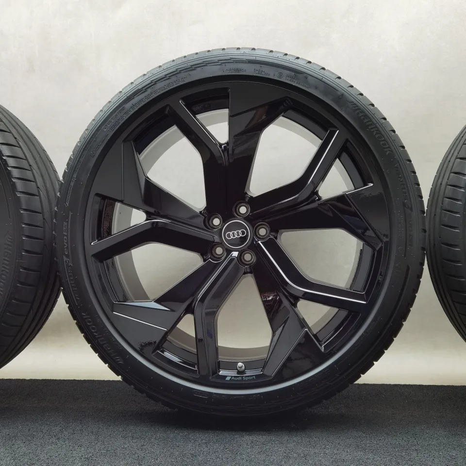 23 Zoll Audi 5-Y-Speichen-Rotor Schwarz glänzend Sommerräder / Hankook Ventus evo SUV 295/35 R23 – Bild 6