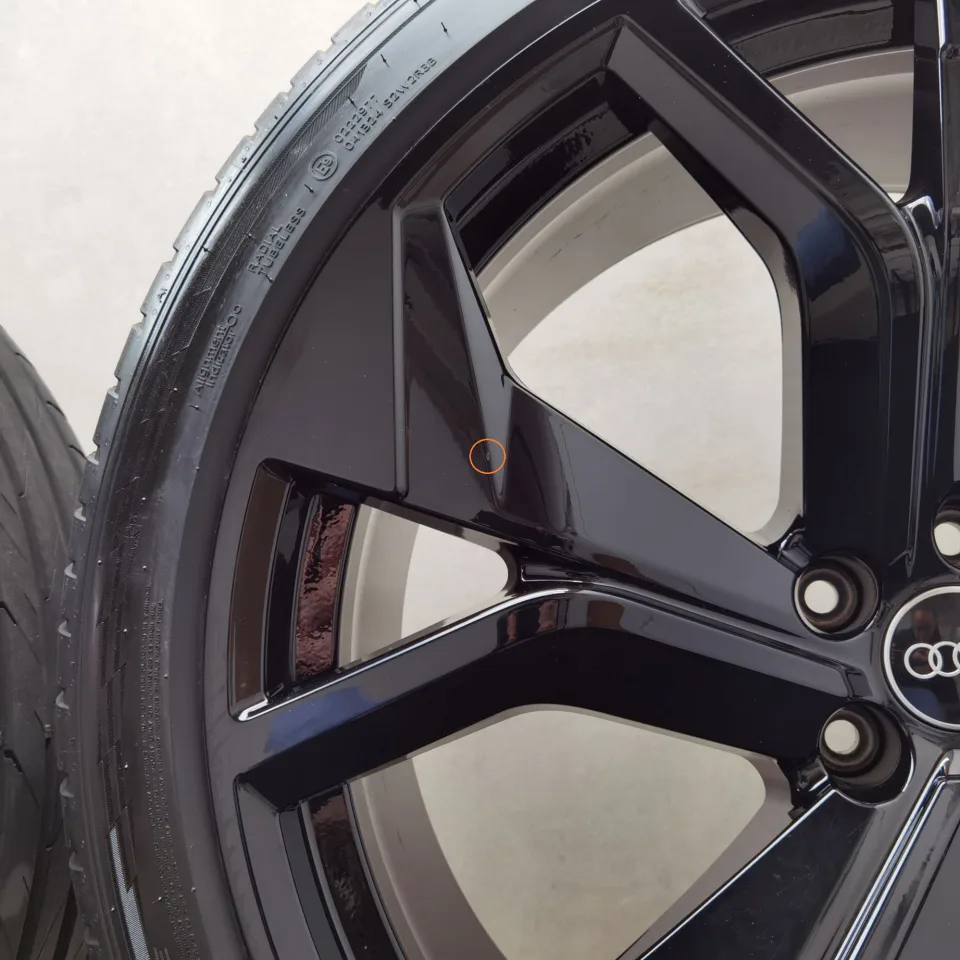 23 Zoll Audi 5-Y-Speichen-Rotor Schwarz glänzend Sommerräder / Hankook Ventus evo SUV 295/35 R23 – Bild 9