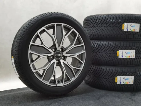 20 Zoll Audi 5-Doppel-Y-Speichen Graphitgrau, glanzgedreht Ganzjahresräder / Pirelli Scorpion All Season SF3 NCS 255/45 R20