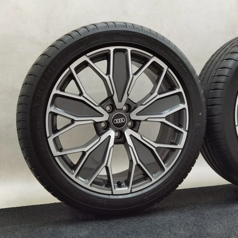 20 Zoll Audi 5-Doppel-Y-Speichen Graphitgrau, glanzgedreht Ganzjahresräder / Pirelli Scorpion All Season SF3 NCS 255/45 R20 – Bild 3