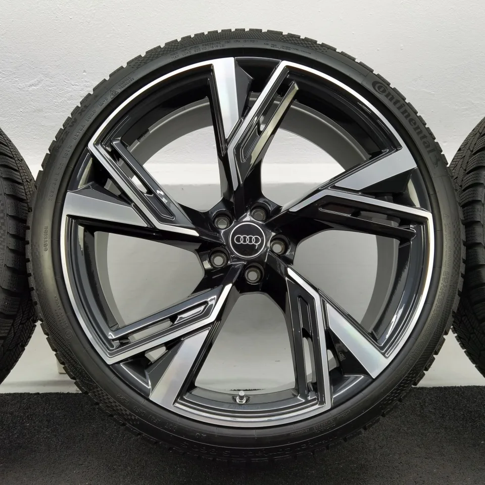 22 Zoll Audi 5-V-Speichen-Trapez Anthrazit glänzend, glanzgedreht Winterräder / Continental WinterContact TS 860 S (AO) 285/30 R22 – Bild 6