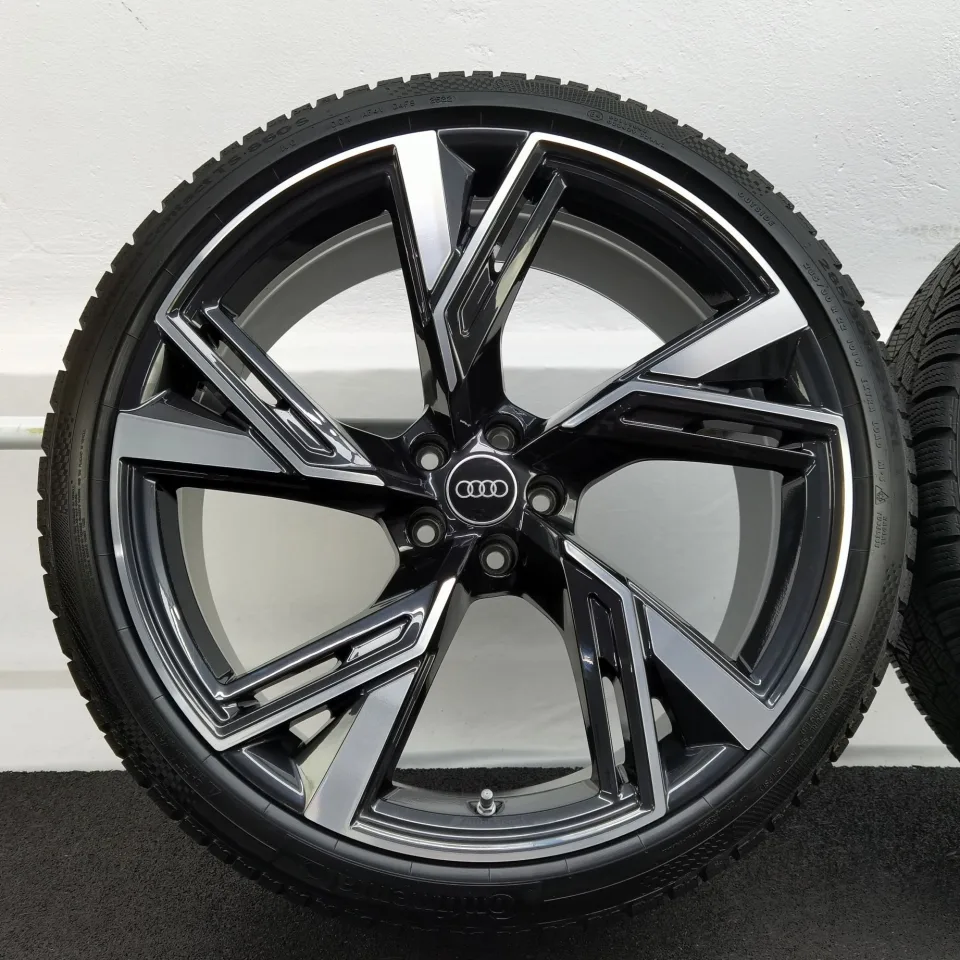 22 Zoll Audi 5-V-Speichen-Trapez Anthrazit glänzend, glanzgedreht Winterräder / Continental WinterContact TS 860 S (AO) 285/30 R22 – Bild 4