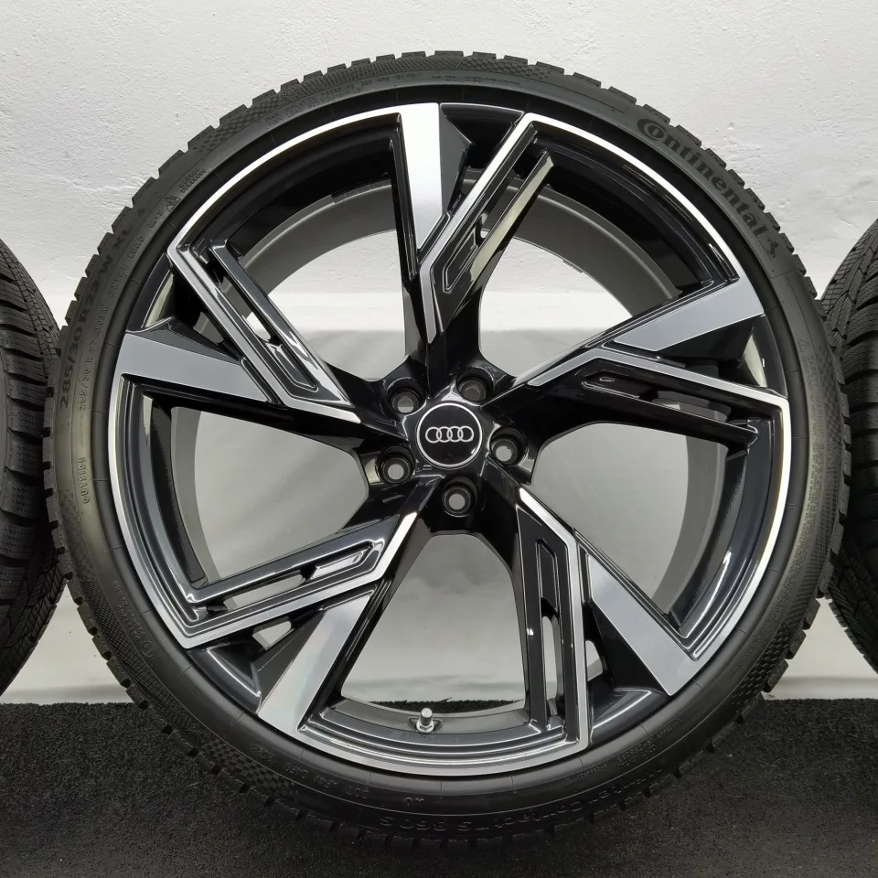 22 Zoll Audi 5-V-Speichen-Trapez Anthrazit glänzend, glanzgedreht Winterräder / Continental WinterContact TS 860 S (AO) 285/30 R22 – Bild 5