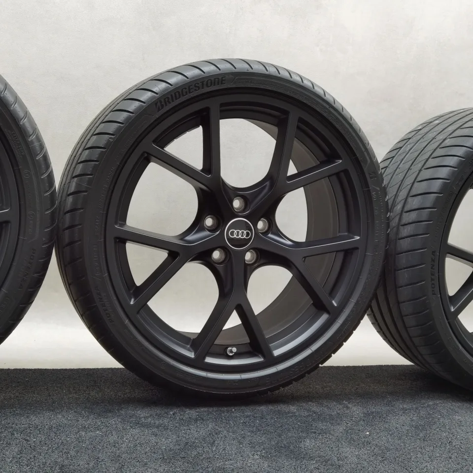 19 Zoll Audi 5-Y-Speichen Schwarz matt Sommerräder / Bridgestone Potenza Sport R2 Enliten 265/30 R19 – Bild 4