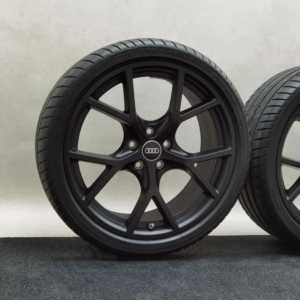 19 Zoll Audi 5-Y-Speichen Schwarz matt Sommerräder / Bridgestone Potenza Sport R2 Enliten 265/30 R19 – Bild 3