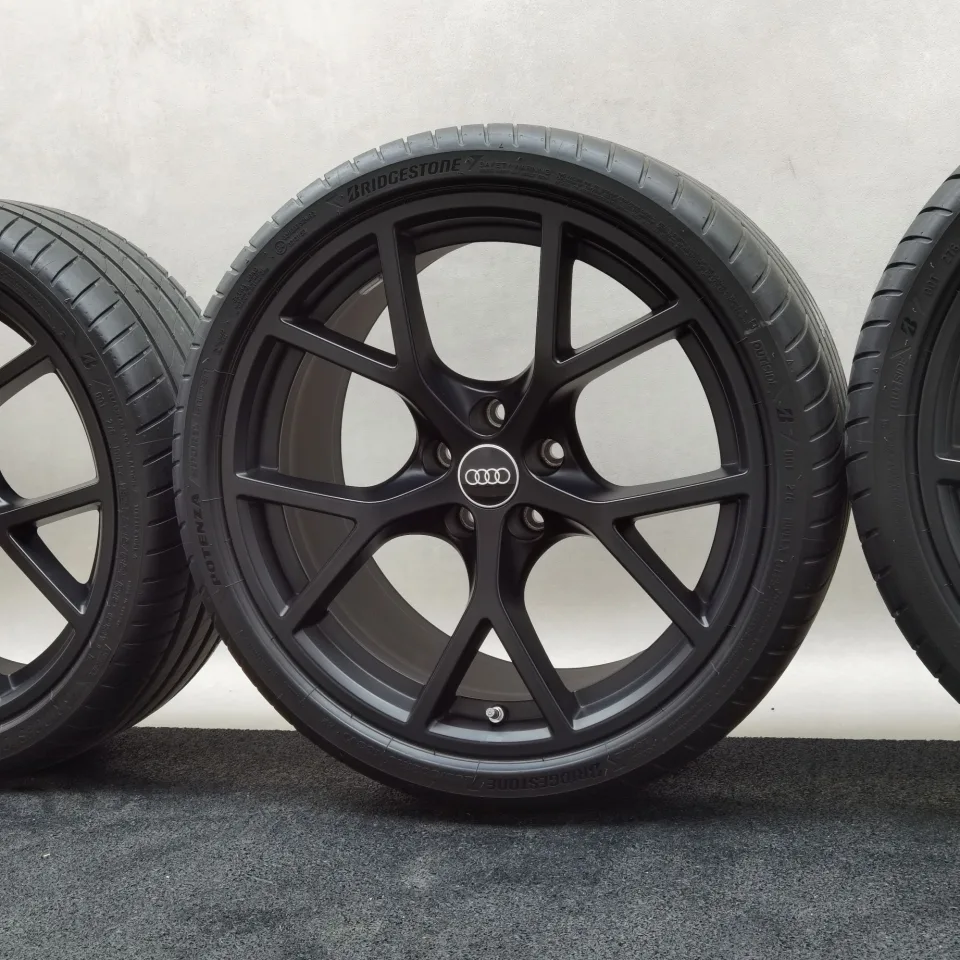 19 Zoll Audi 5-Y-Speichen Schwarz matt Sommerräder / Bridgestone Potenza Sport R2 Enliten 265/30 R19 – Bild 5