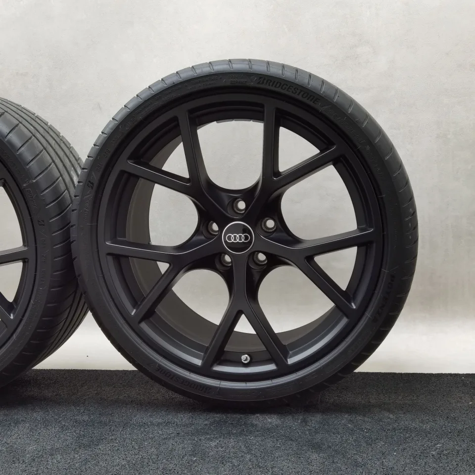 19 Zoll Audi 5-Y-Speichen Schwarz matt Sommerräder / Bridgestone Potenza Sport R2 Enliten 265/30 R19 – Bild 6