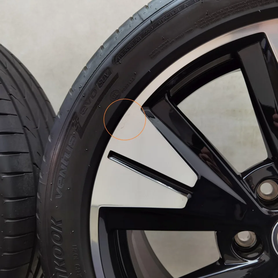 19 Zoll Volkswagen Halmstad Schwarz glänzend, glanzgedreht Sommerräder / Hankook Ventus evo SUV (+) 245/45 R19 – Bild 7