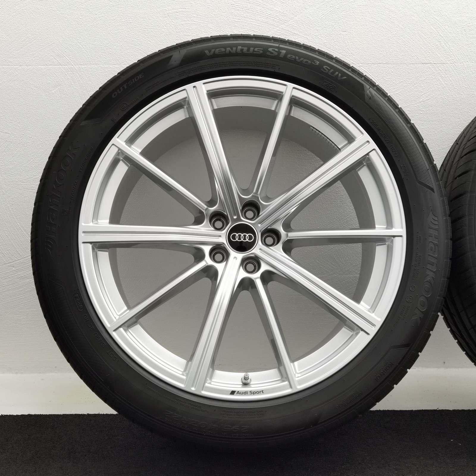 22 Zoll Audi 10-Speichen-Stern Silber Sommerräder / Hankook Ventus S1 evo3 SUV (K127A) 295/40 R22 – Bild 3