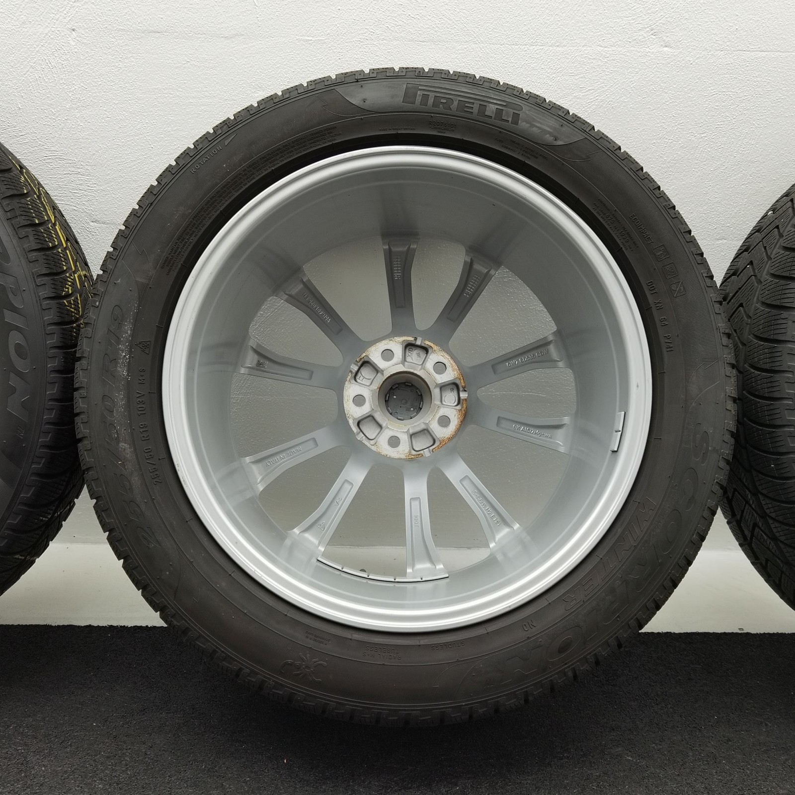 19 Zoll Porsche Design Rad Silber Winterräder / Pirelli Scorpion Winter 235/55 R19 – Bild 10